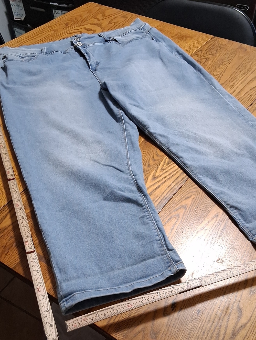 CURVE APPEAL Jeans Womens BLUE  24W Denim NEW NEW LIGHT WASH 2 BUTTONS New